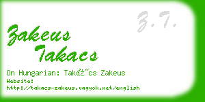 zakeus takacs business card